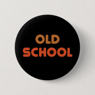 Oude school ronde button 5,7 cm