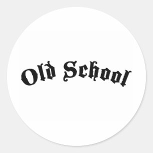Oude school ronde sticker