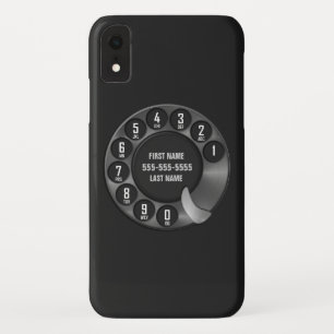 Oude school Rotary Dial Phone Black iPhone XR Hoesje