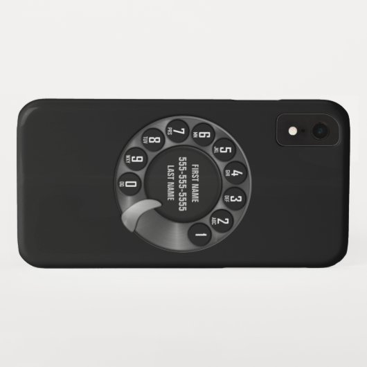 Oude school Rotary Dial Phone Black Case-Mate iPhone Case (Achterkant (horizontaal))