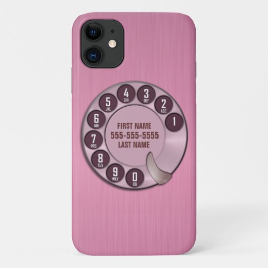 Oude school Rotary Dial Pink Case-Mate iPhone Case (Achterkant)
