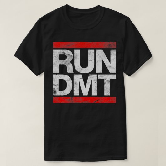 oude school RUN DMT 90s stijlpartij T-shirt (Design voorkant)