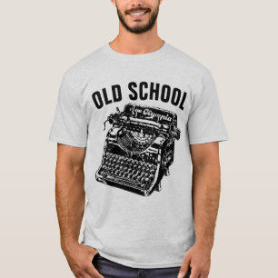 OUDE SCHOOL T-shirts voor schrijfmachines