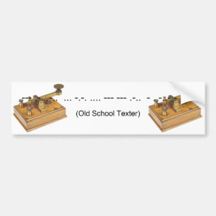 Oude School Texter Bumpersticker