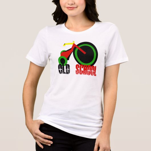 Oude school Tri-Blend shirt (Voorkant)