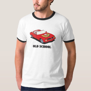 Oude school versus nieuwe schoolauto's t-shirt