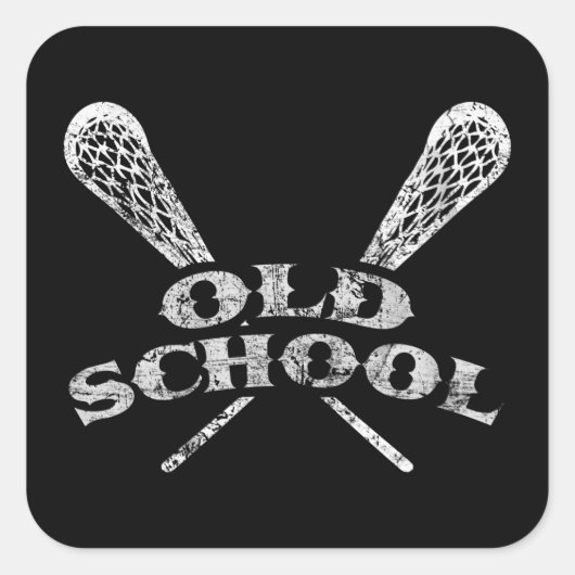Oude school vierkante sticker (Voorkant)