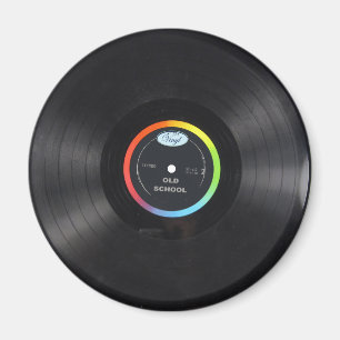 oude school vinylmagnet magneet