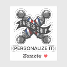 , oude schoolbarber shop (personaliseer het)