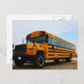 Oude schoolbus briefkaart (Voorkant / Achterkant)