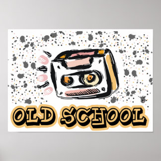 oude schoolcassette poster
