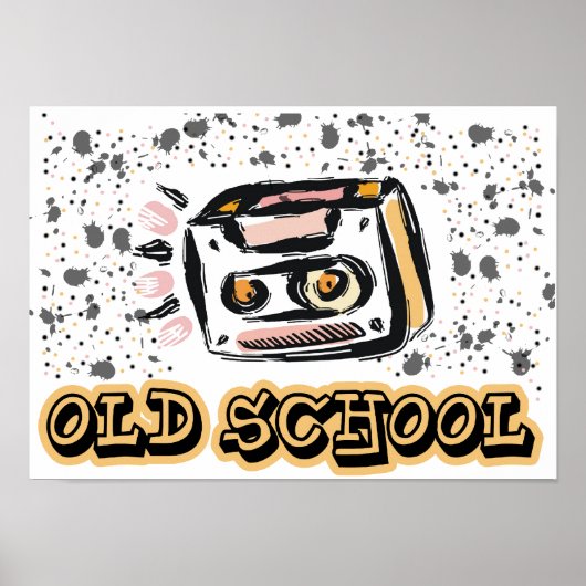 oude schoolcassette poster (Voorkant)