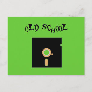 Oude schooldiskette briefkaart