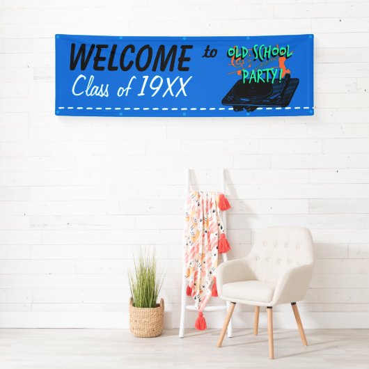 Oude schoolfeest en banner van de klas (Insitu)