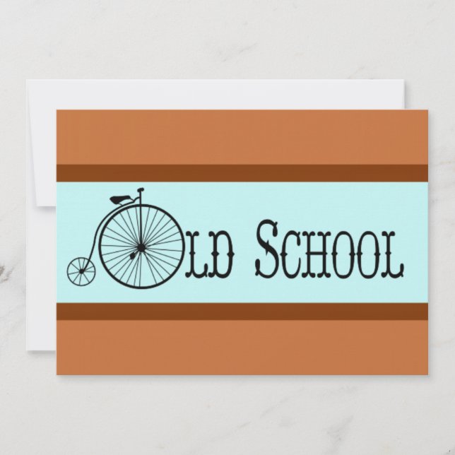 Oude schoolfiets Penny Farthing (Voorkant)