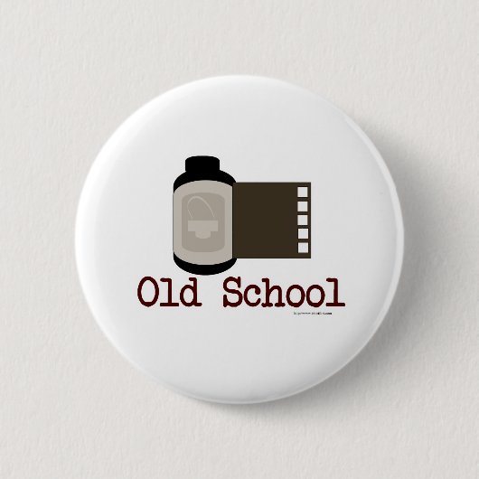 Oude schoolfilmpje ronde button 5,7 cm (Voorkant)