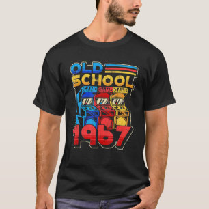 Oude schoolgamer Birthday 1967 Retro Arcade Game T-shirt