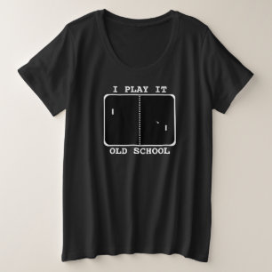 Oude schoolgamer grote maat t-shirt