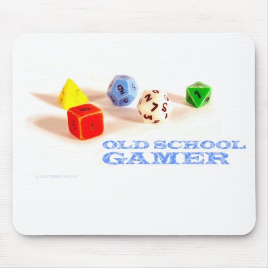 Oude schoolgamer Mousepad Muismat (Voorkant)