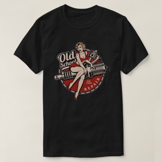 Oude schoolgarage t-shirt (Design voorkant)