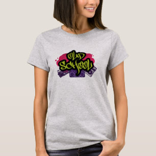 Oude schoolgraffiti T-shirt