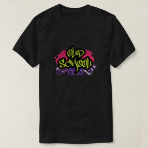 Oude schoolgraffiti T-shirt
