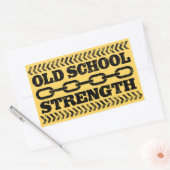 Oude schoolkracht rechthoekige sticker (Envelop)