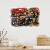 oude schoolkunst afdrukken poster (Keuken)