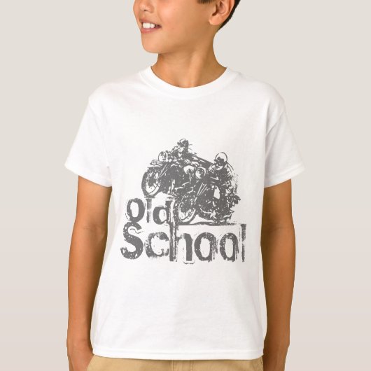 Oude schoolmotor racen t-shirt (Voorkant)