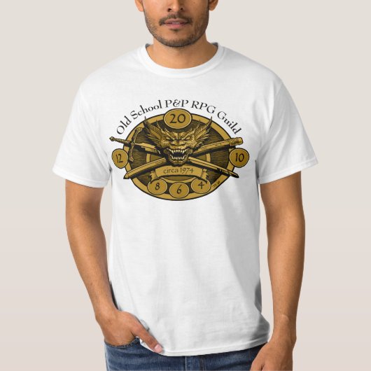 Oude schoolpen en papieren RPG-geleider T-shirt (Voorkant)