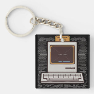 Oude Schoolregels Retro computerspel is voorbij Sleutelhanger