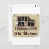 Oude schoolstijl briefkaart (Voorkant / Achterkant)