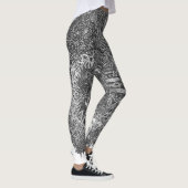 Oude schoonheid zwart en wit leggings (Rechts)