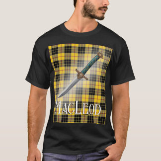 Oude Schotse Clan MacLeod Tartan Ontwerp T-shirt