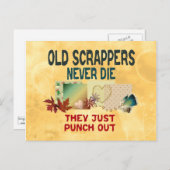 Oude schrapers sterven nooit briefkaart (Voorkant / Achterkant)