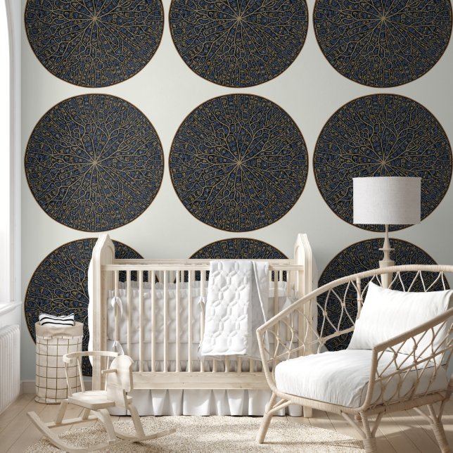 Oude Schrift Mandala Behang (Kinderen)