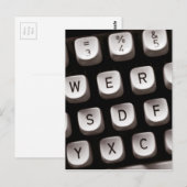 Oude schrijfmachine briefkaart (Voorkant / Achterkant)