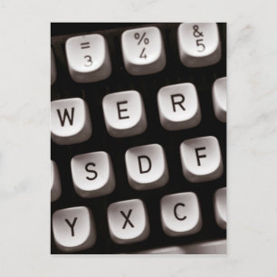 Oude schrijfmachine briefkaart