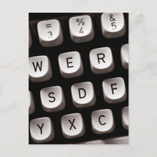 Oude schrijfmachine briefkaart (Voorkant)