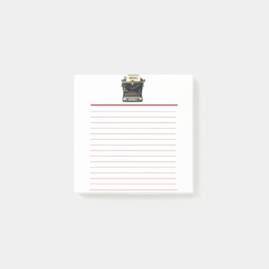 Oude schrijfmachine Post-it® notes 4 x 6 (Voorkant)