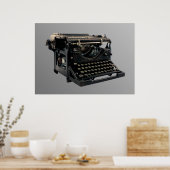 Oude schrijfmachine poster (Keuken)