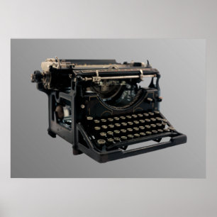 Oude schrijfmachine poster
