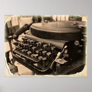  oude schrijfmachine poster