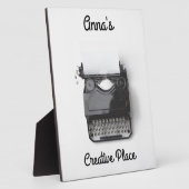 Oude schrijfmachine voor auteur, journalist, blogg fotoplaat (Zijkant)