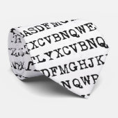 Oude schrijfmachineletters stropdas (Opgerold)