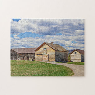 Oude schuren legpuzzel