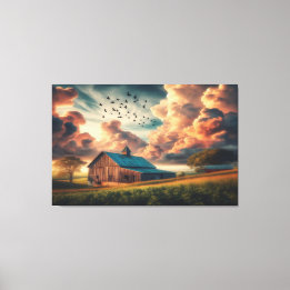 Oude Schuur Canvas Afdruk