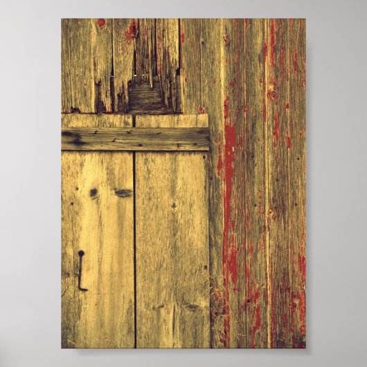 Oude Schuur Hout Poster (Voorkant)