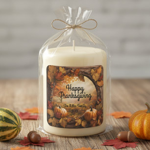 Oude Schuur Houten Frame Prettig Thanksgiving Vierkante Sticker