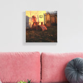 Oude Schuur Rustieke Co. Rustieke Adirondack Stoel Canvas Afdruk (Insitu (Woonkamer))